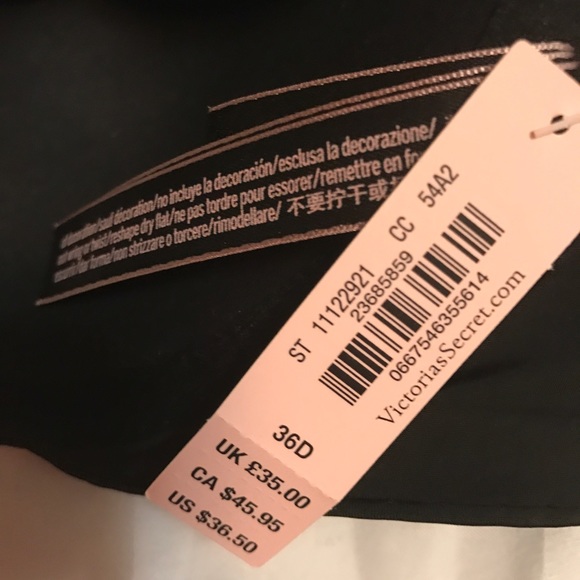 Victoria's Secret black fishnet push-up 36D NWT - Picture 4 of 6